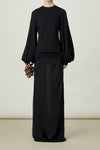 SWAYING/KNIT profile cuffed long-sleeved slim pullover SW24RE1T10 black PS11